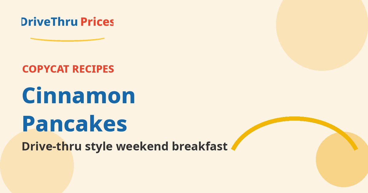 copycat diner pancake recipe - DriveThruPrices guide