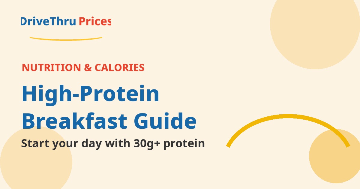 high protein fast food breakfast - DriveThruPrices guide