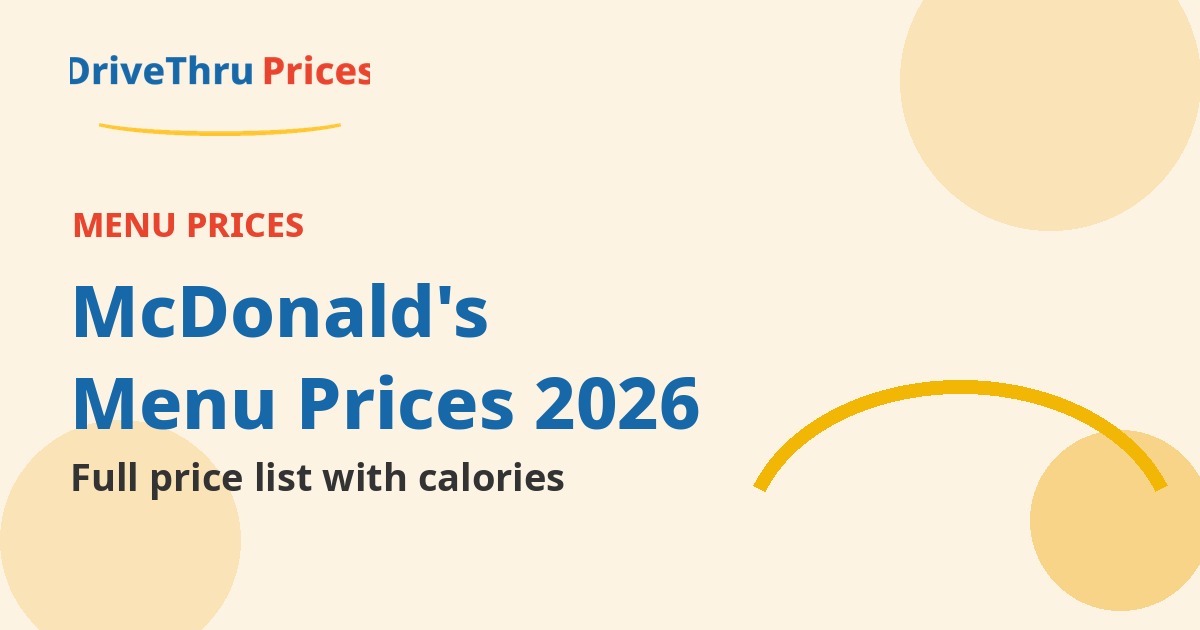 mcdonalds menu prices - DriveThruPrices guide