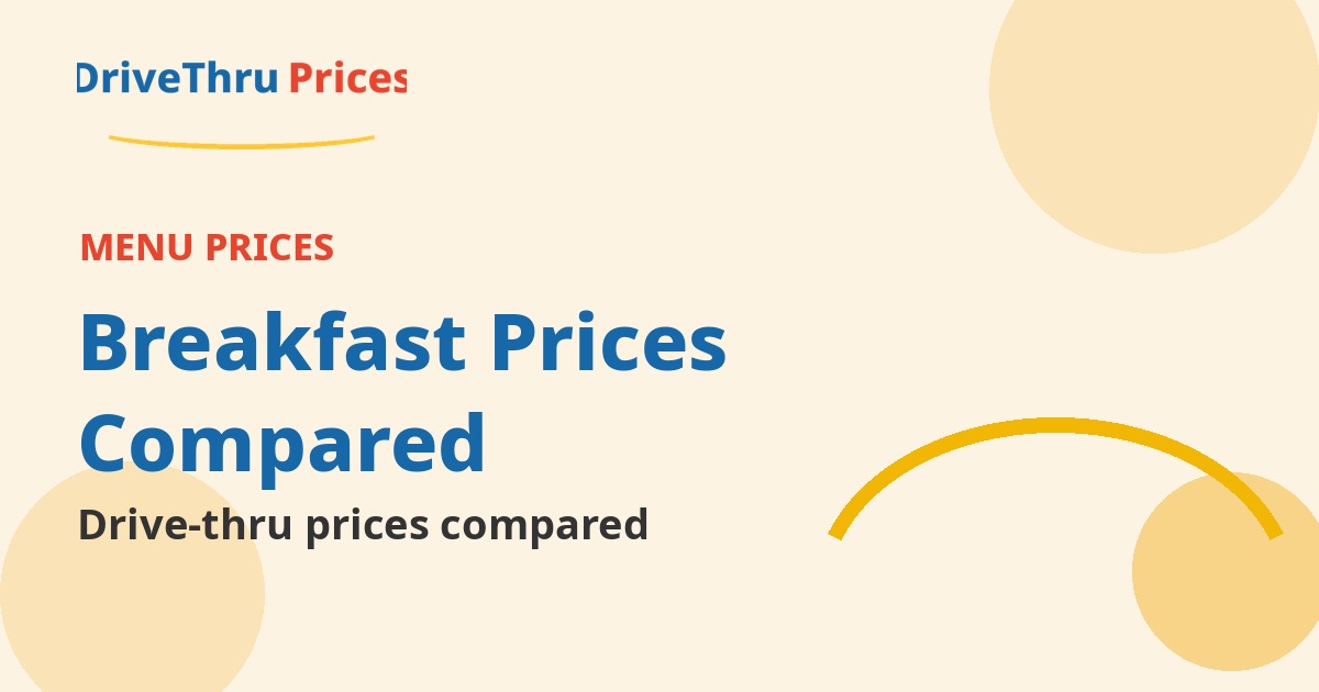 drive thru breakfast prices - DriveThruPrices guide