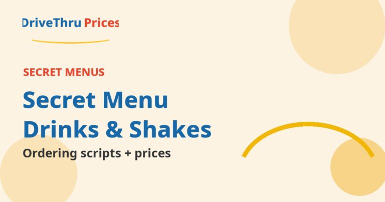 Top Drive Thru Secret Menu Drinks and Shakes