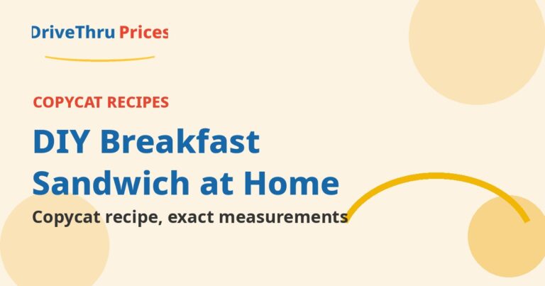 DIY Fast Food Breakfast Sandwich at Home